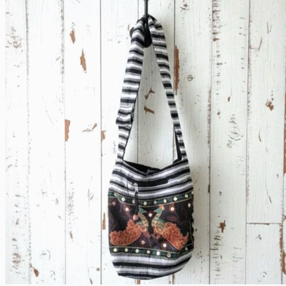 Handbags - Brown/Black Boho Bag